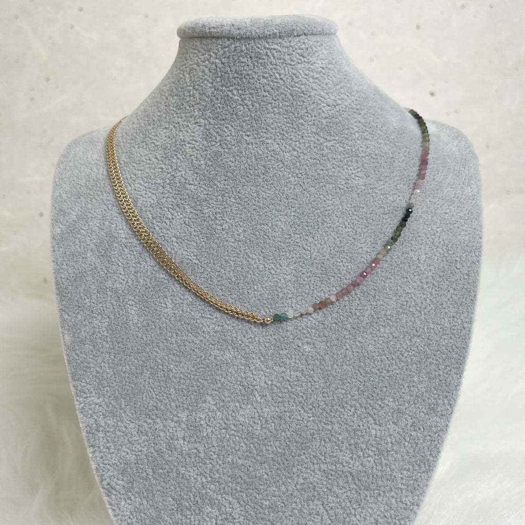 Cheri half Tourmaline Necklace