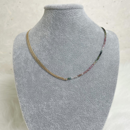 Cheri half Tourmaline Necklace