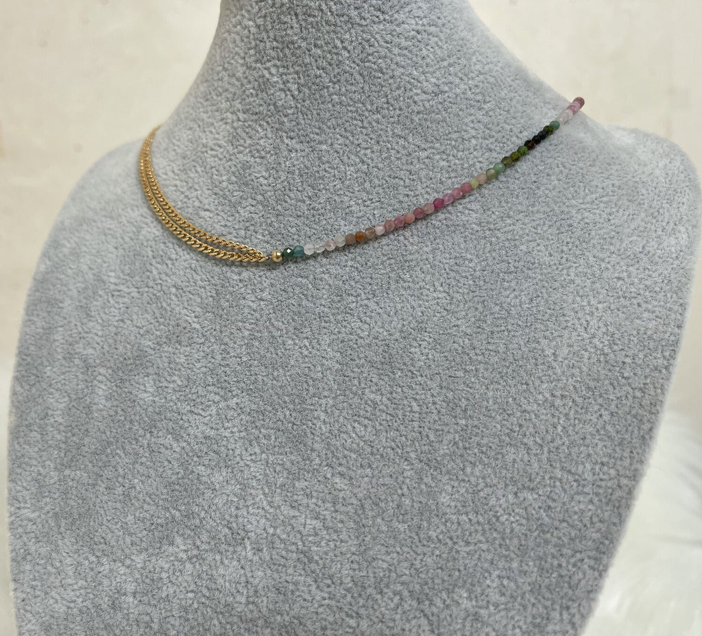 Cheri half Tourmaline Necklace