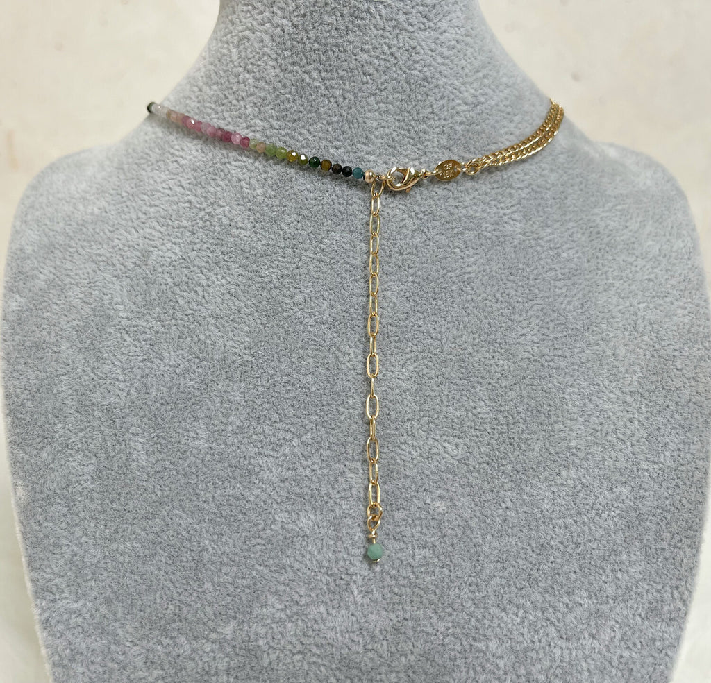 Cheri half Tourmaline Necklace