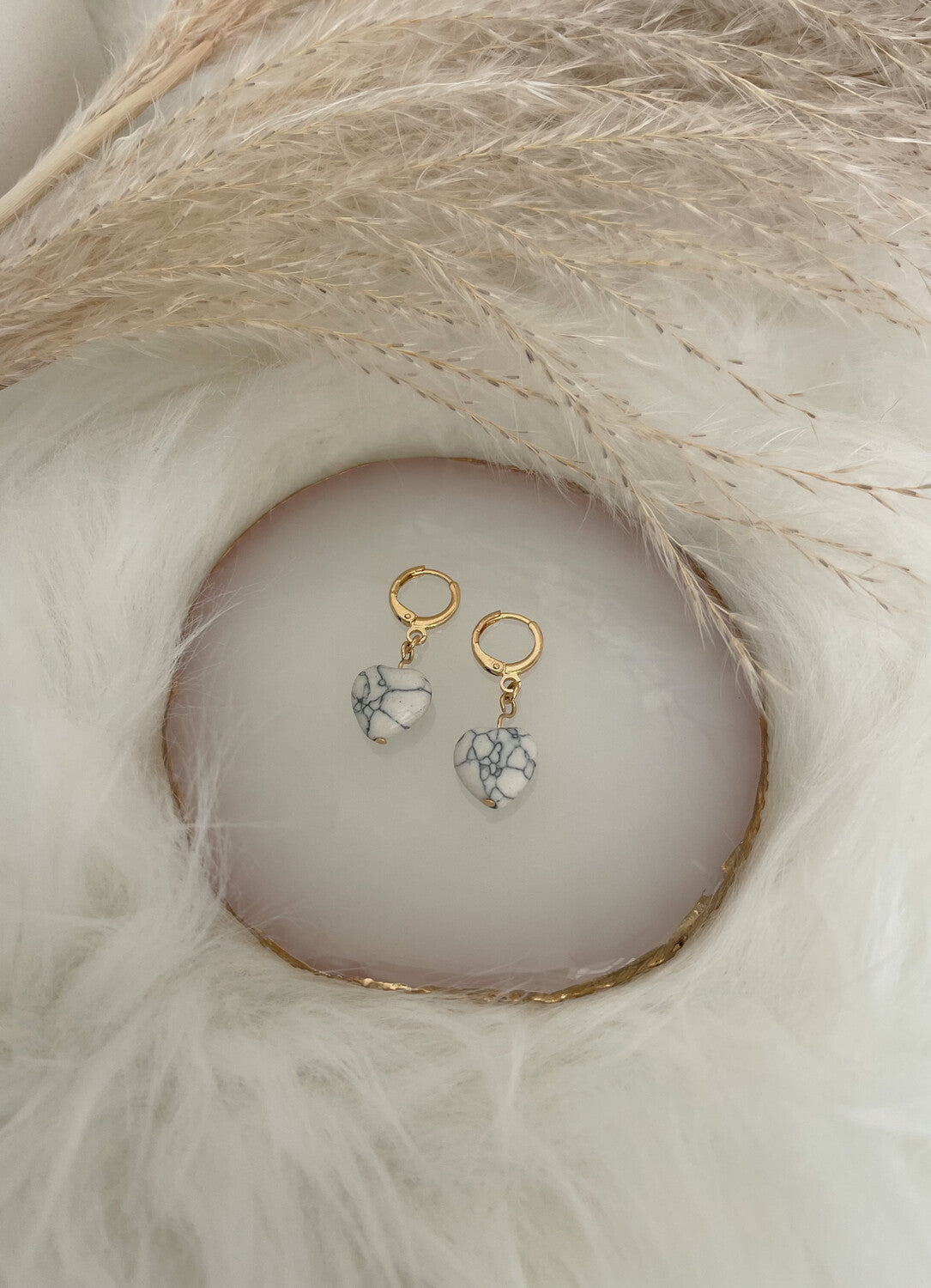 Quartz Gold Earrings