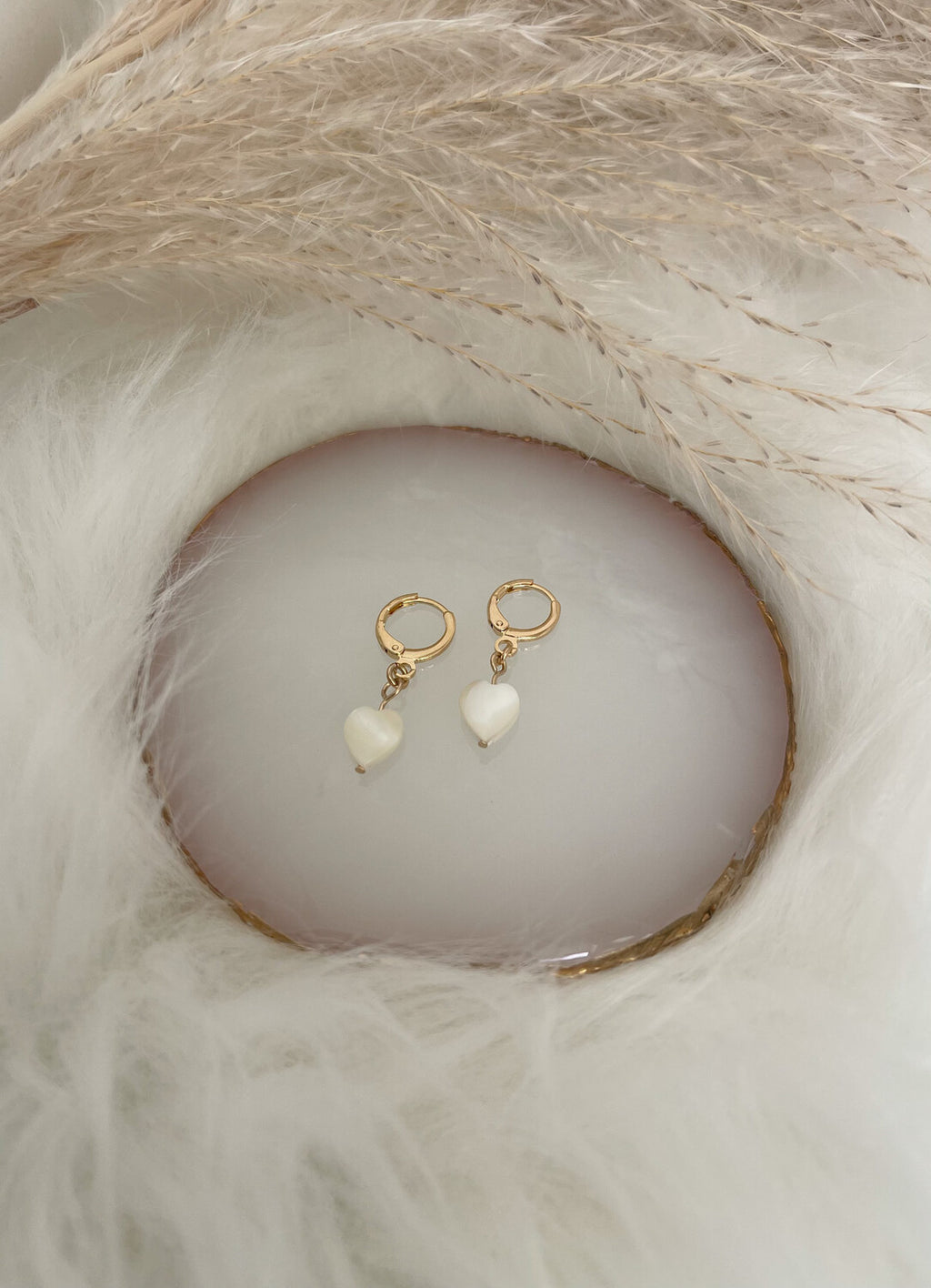 Mother of Pearl Gold Earrings