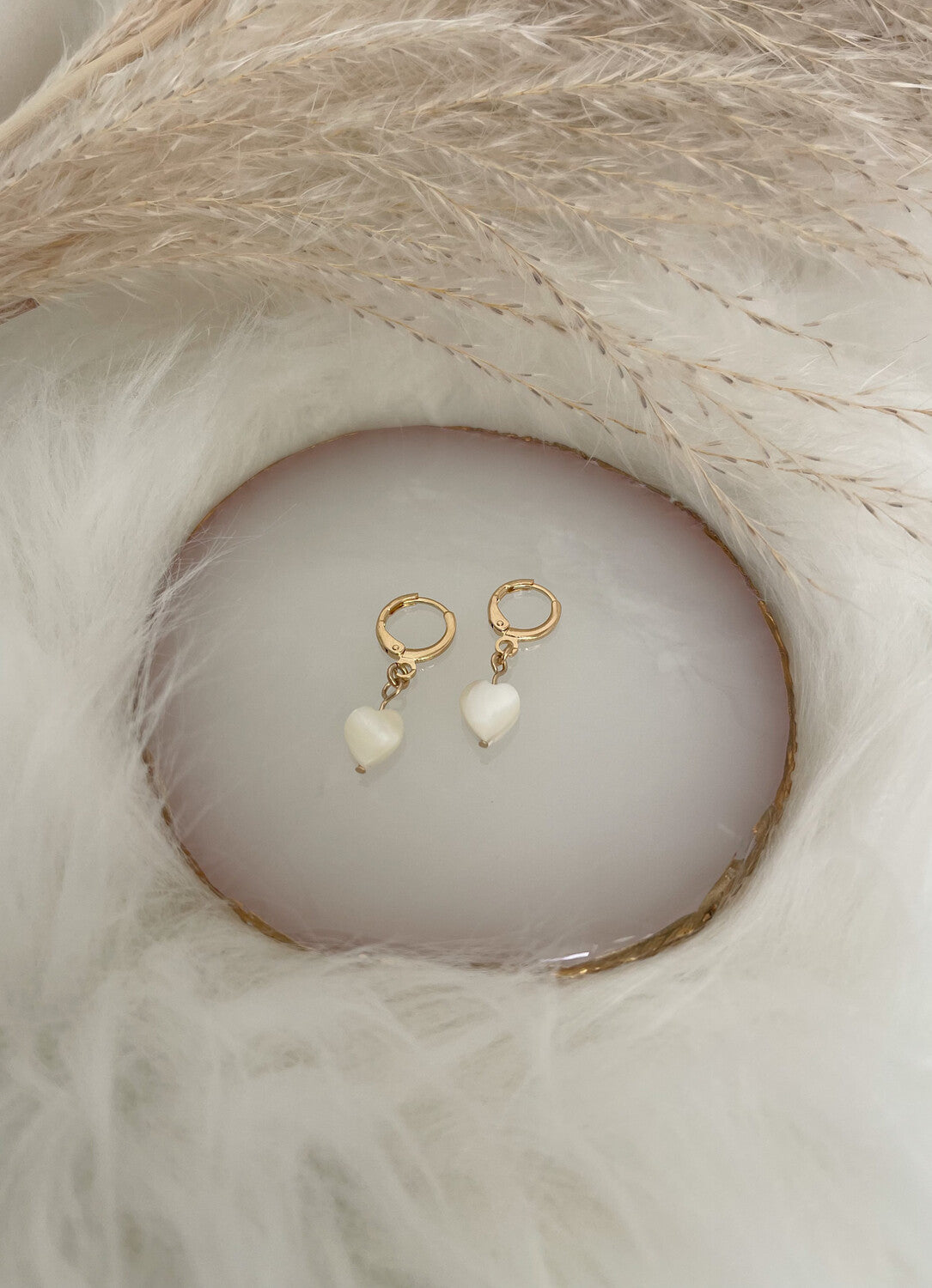Mother of Pearl Gold Earrings