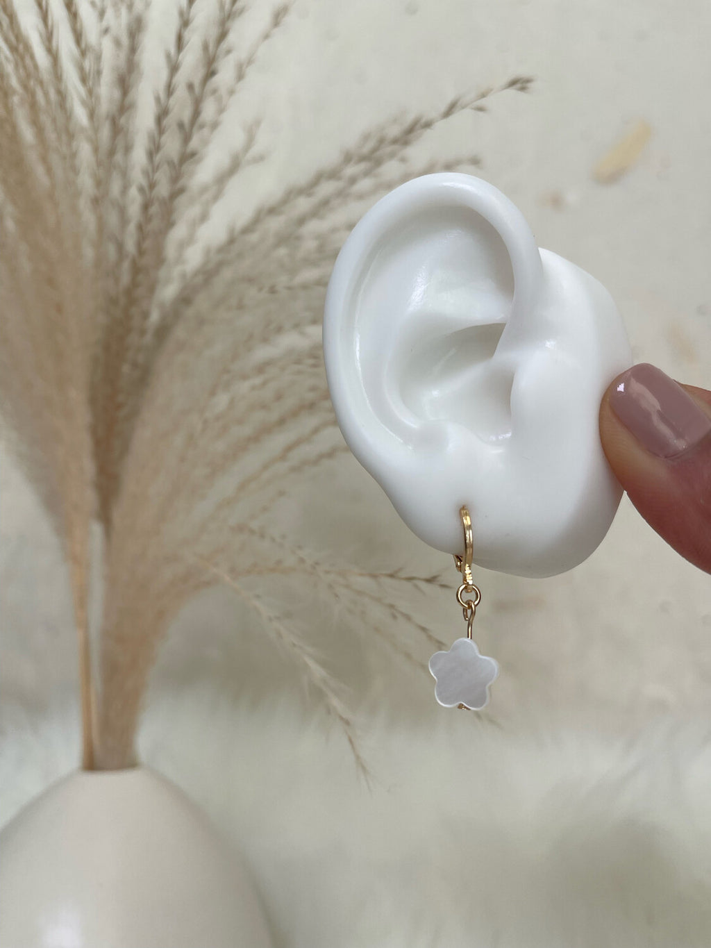 Mother of Pearl Gold Earrings