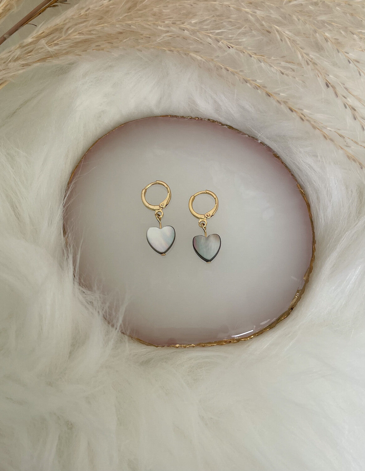 Mother of Pearl Gold Earrings