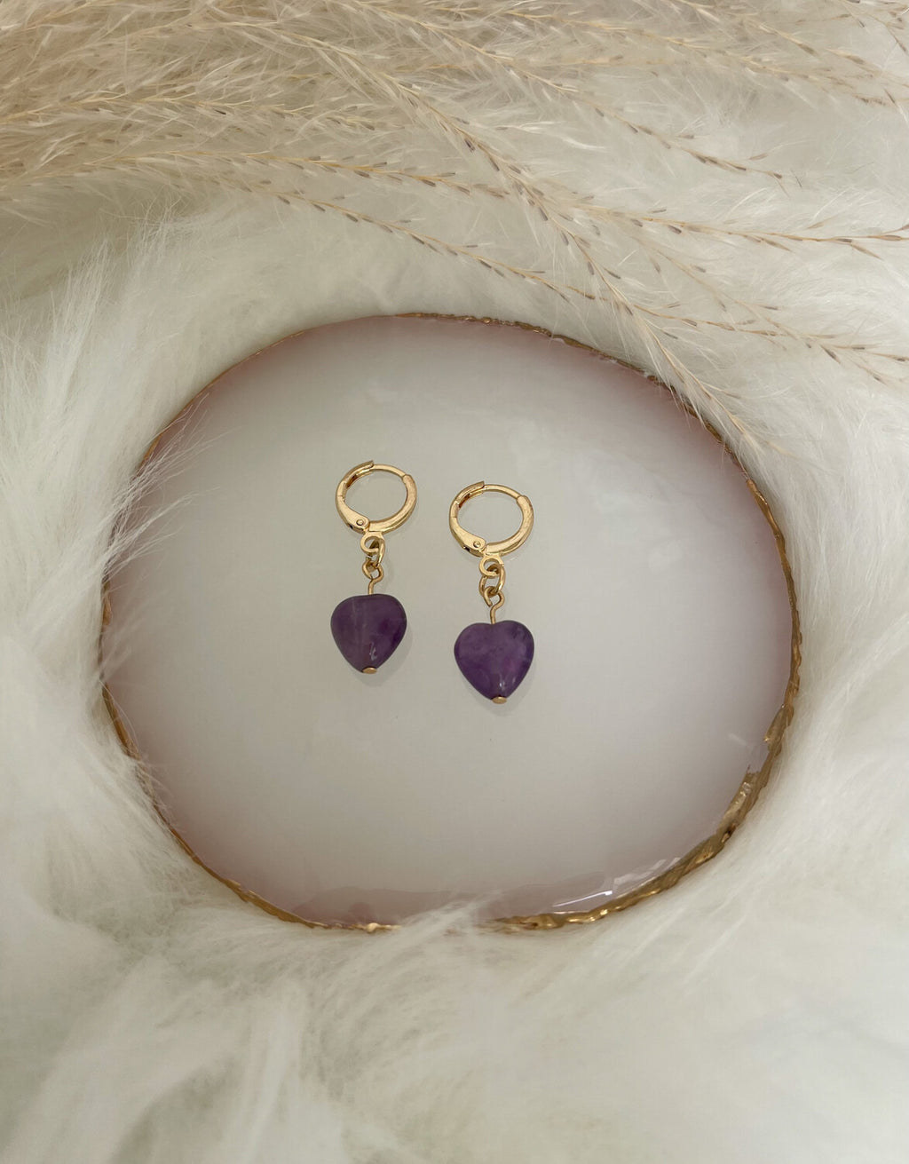 Quartz Gold Earrings