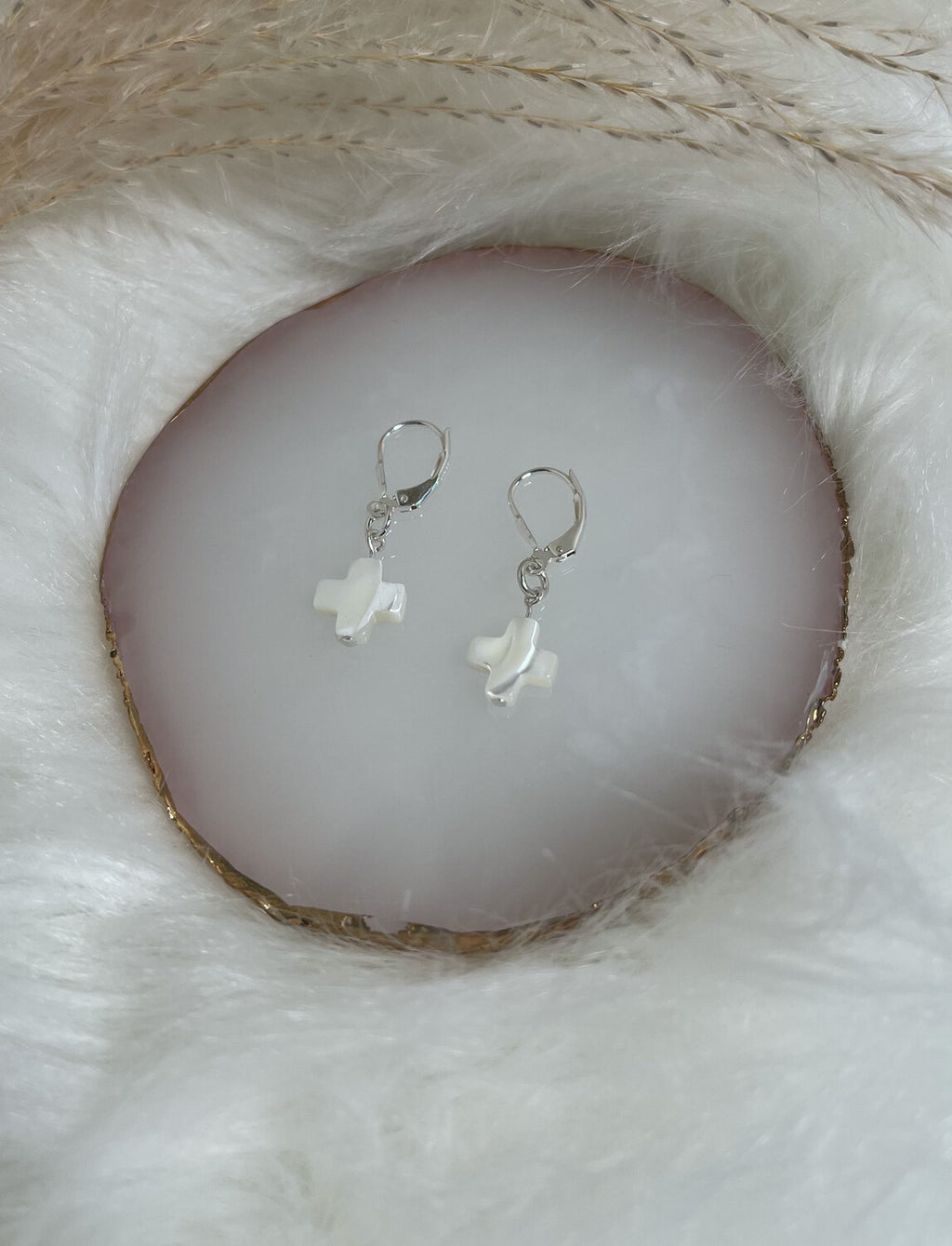 Mother of Pearl Silver Earrings
