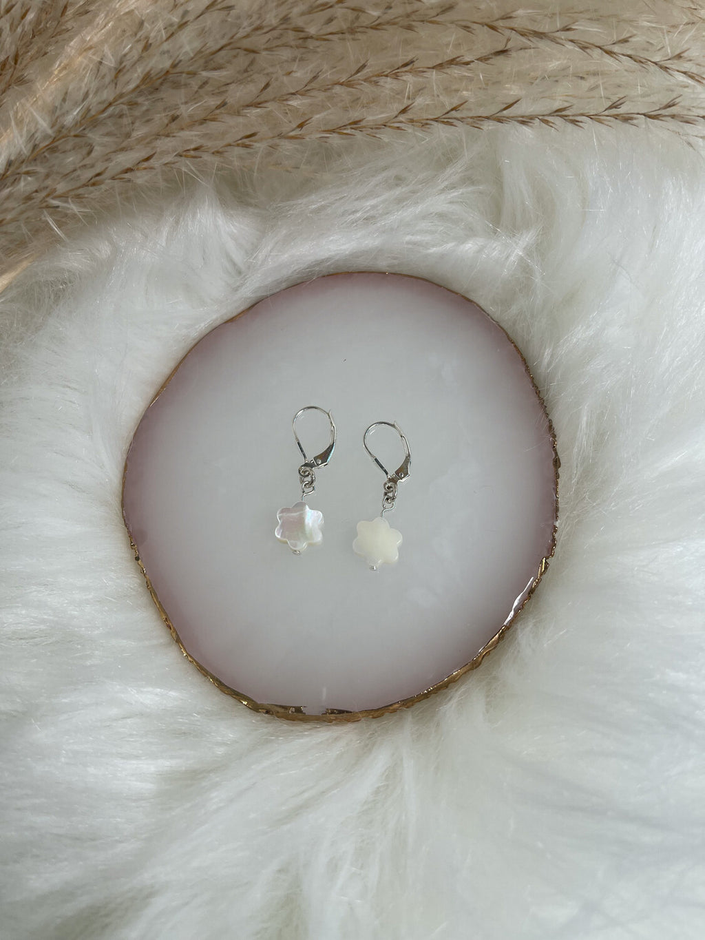 Mother of Pearl Silver Earrings