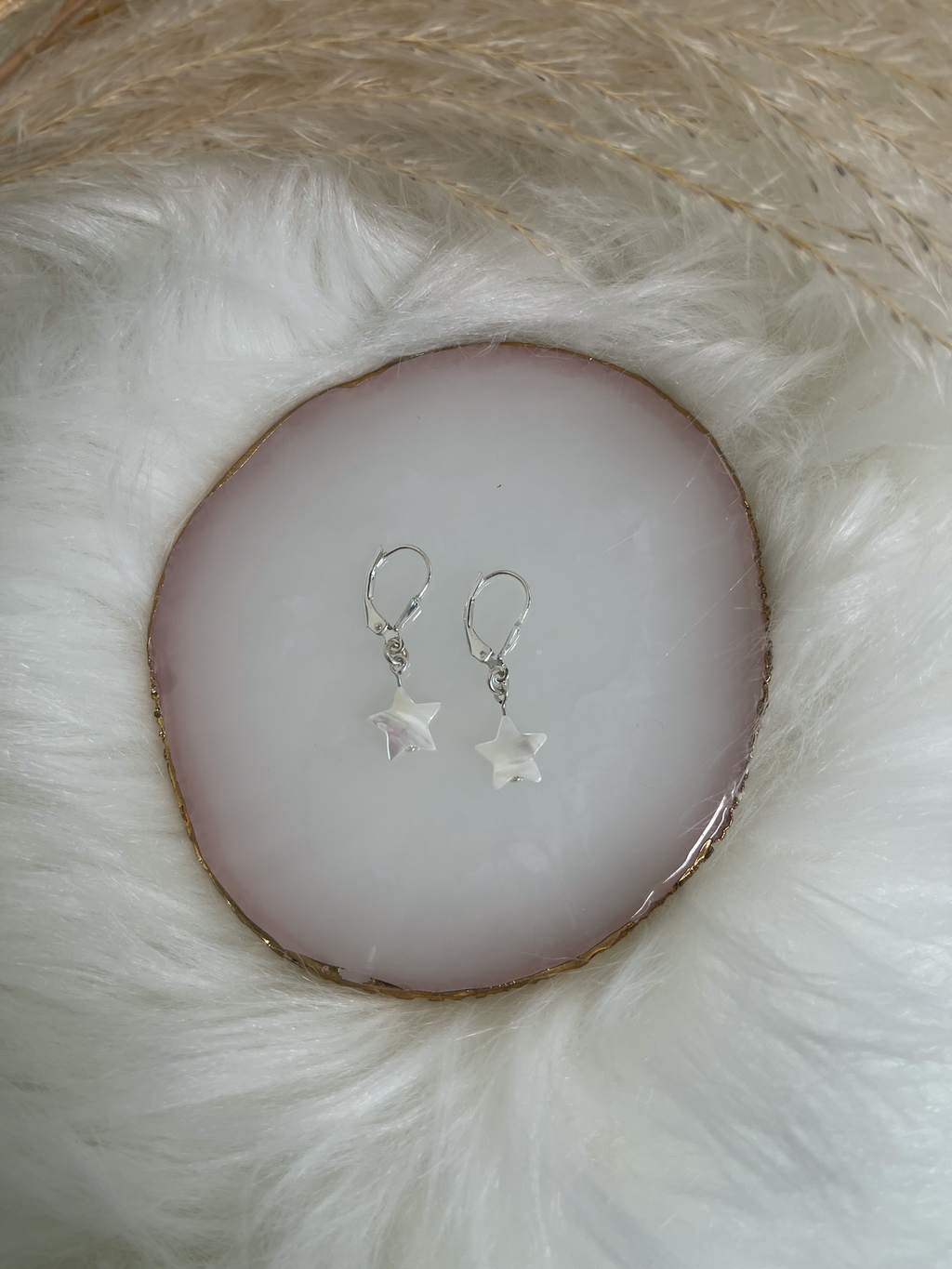 Mother of Pearl Silver Earrings