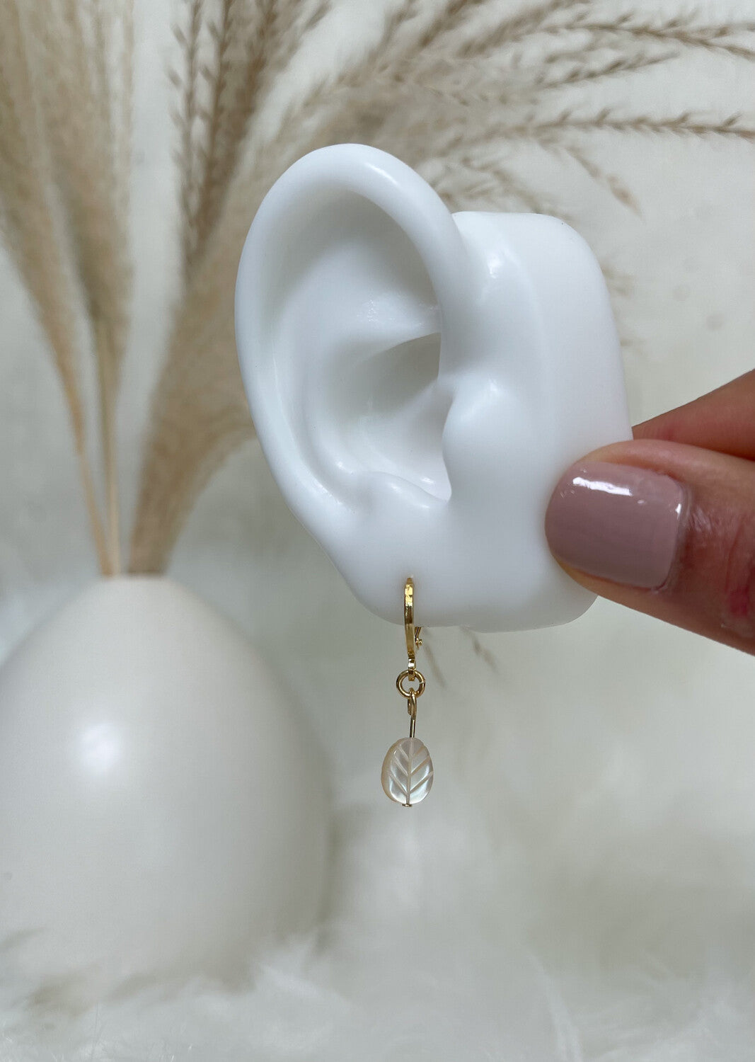 Mother of Pearl Gold Earrings