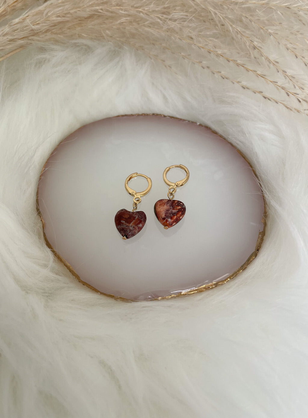 Quartz Gold Earrings