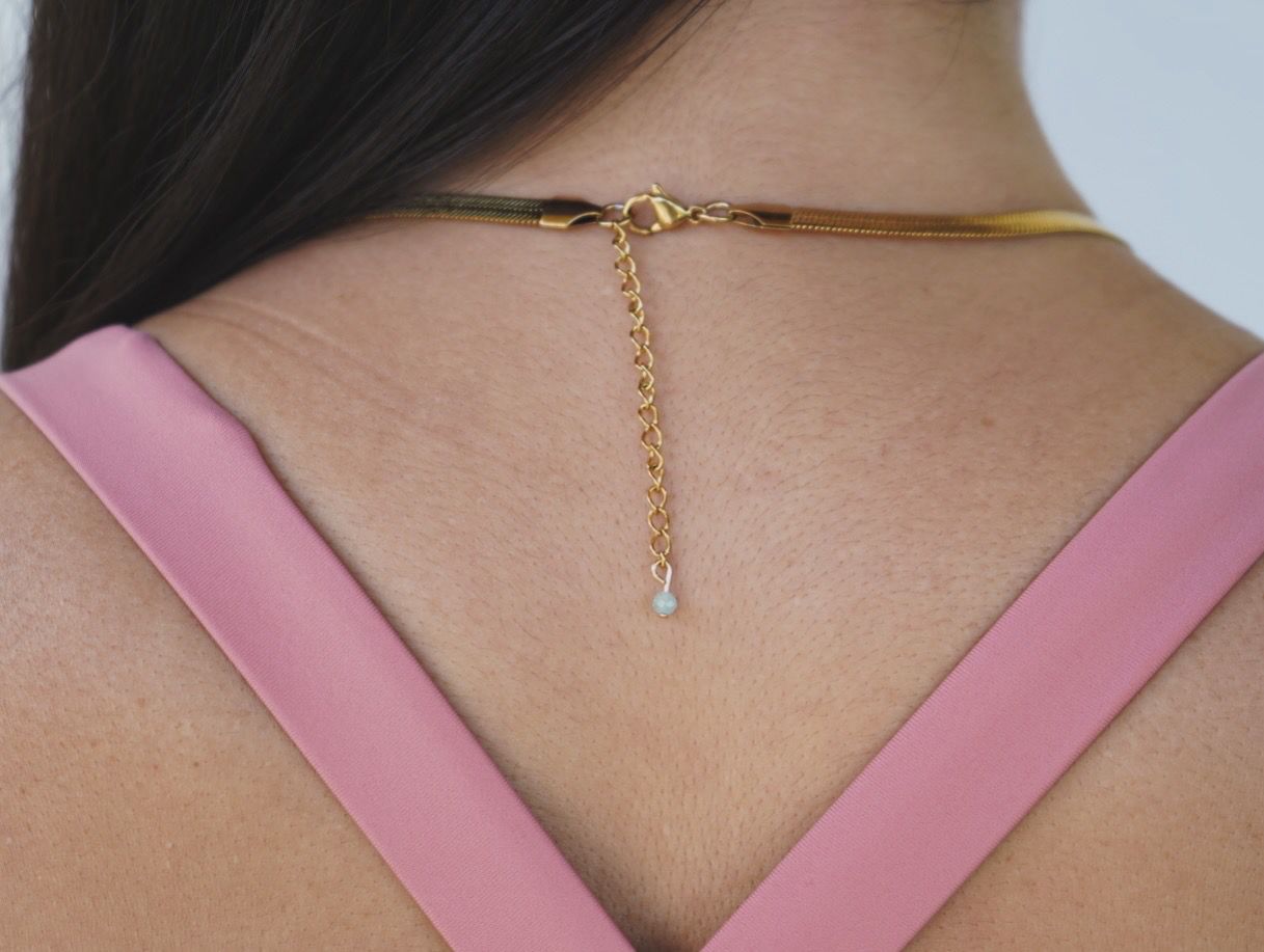 Gold Herringbone Necklace
