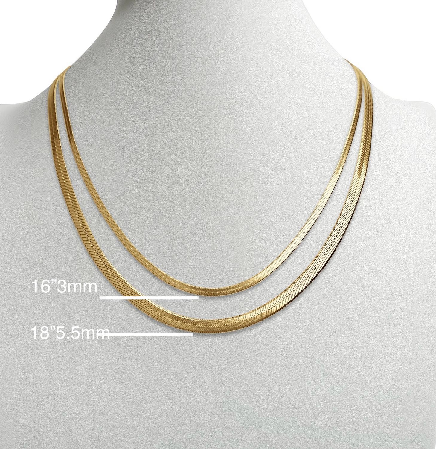 Gold Herringbone Necklace