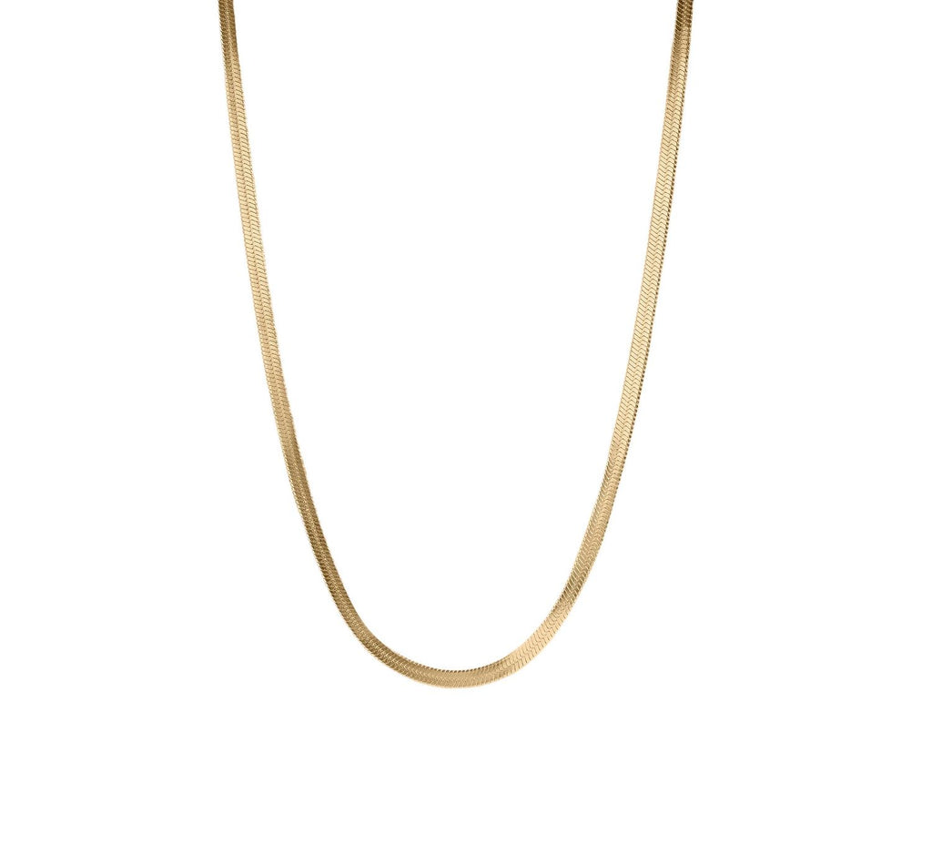 Gold Herringbone Necklace
