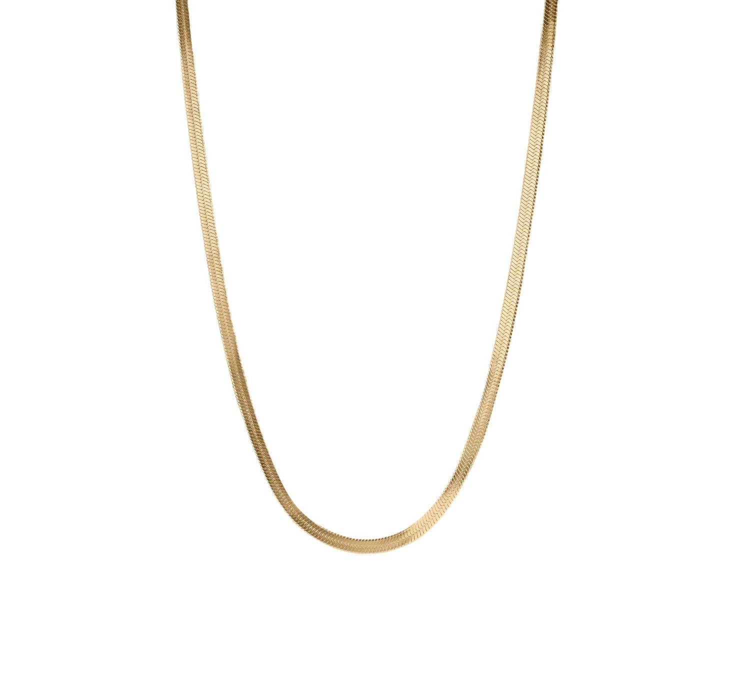 Gold Herringbone Necklace
