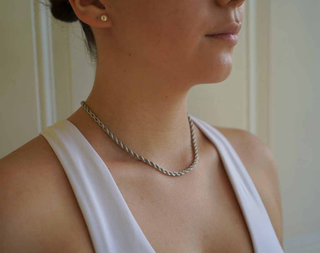 Silver Rope Necklace