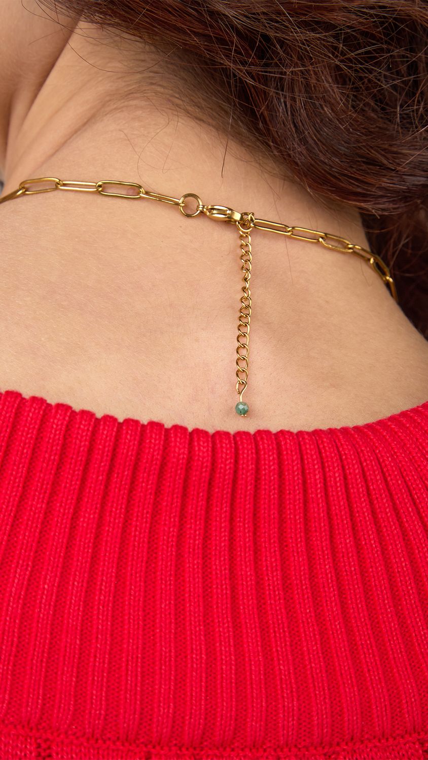 Amber pearls and gold Necklace