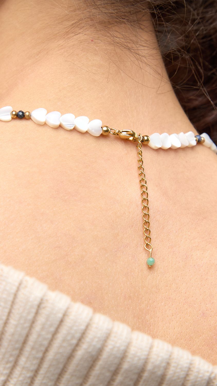 Margot heart mother of Pearl Necklace