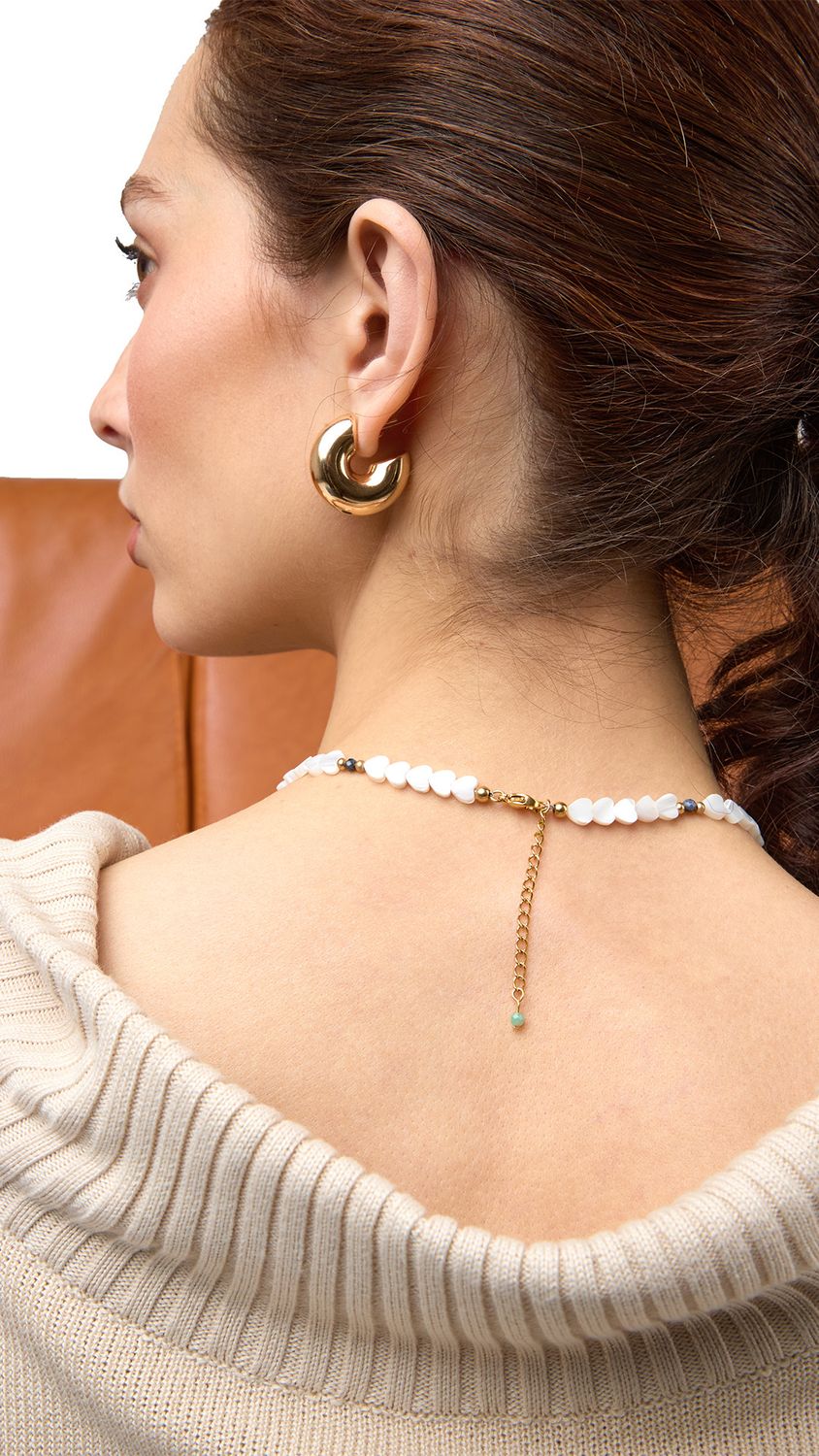 Margot heart mother of Pearl Necklace