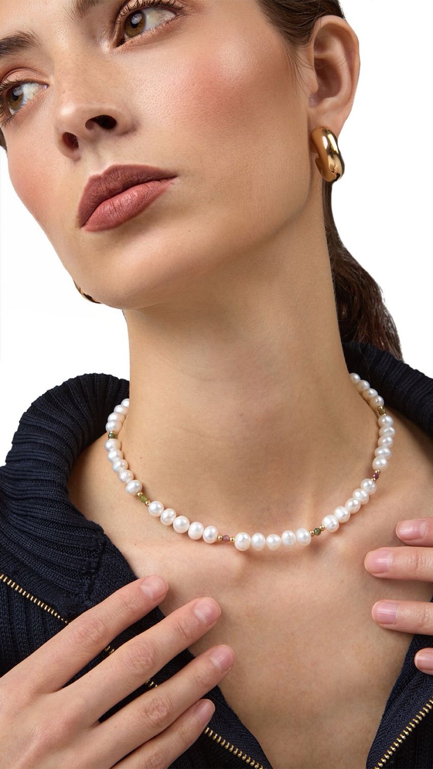 Belen tourmaline pearls necklace