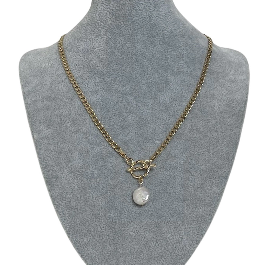 Nicole Pearl Gold Necklace